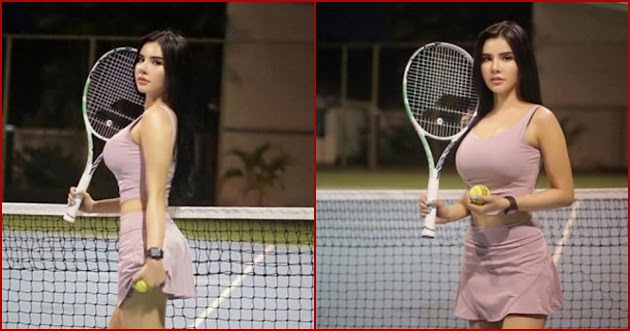 7 Potret Maria Vania Kenakan Outfit Mini Saat Bermain Tenis, Pesonanya Bikin Kaum Adam Meleleh