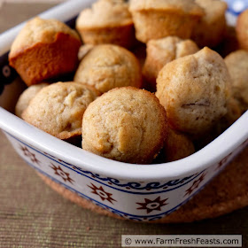 Cardamom-spiced Asian pear chunks fill this rich-with-cream whole wheat muffin recipe.