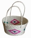 Handicraft Wicker Flat Basket