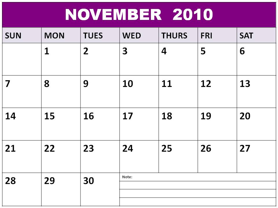 calendar november 2010. template these calendar are