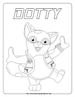 special agent oso dotty coloring pages