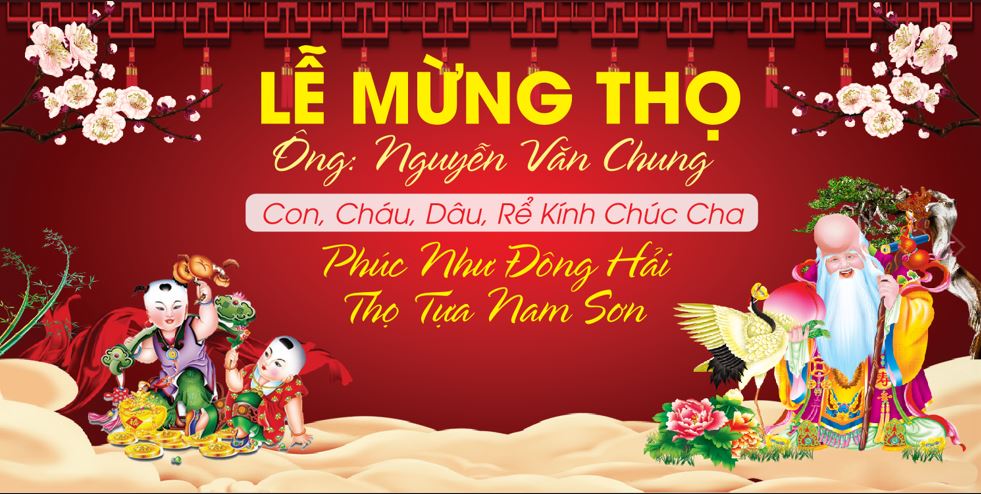 Background phông nền mừng thọ đẹp