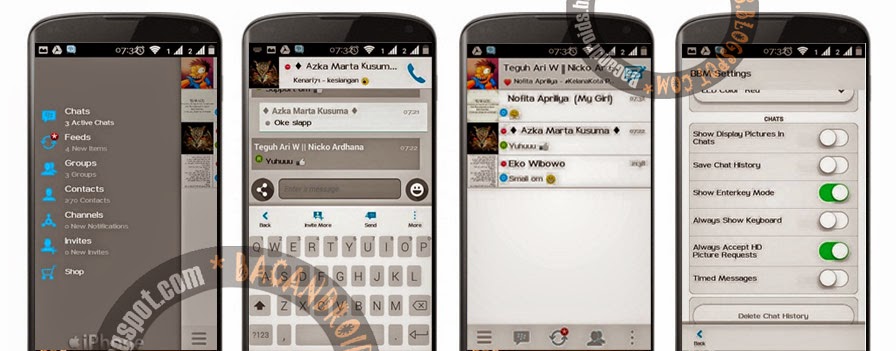 Download BBM+ Mod Thema Iphone apk versi new terbaru not clone