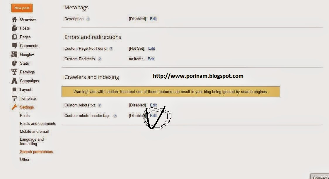 How to make Custom Robots Header Tags Settings in Blogger, Complete SEO Tutorial for Blogspot