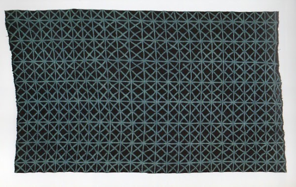 Dogon indigo-dyed sitched-resist cloth from Mali