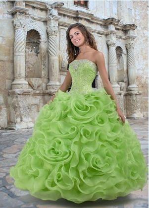 Lime green wedding dress