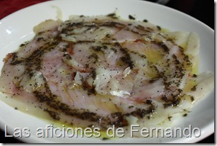 Carpaccio de bacalao