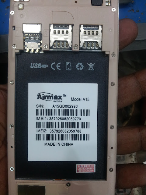 AIRMAX A15 FIRMWARE FLASH FILE MT6572 4.4.2 NAND STOCK ROM 100% TESTED