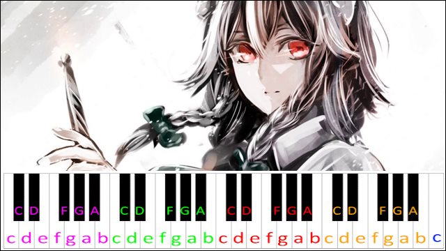 Flowering Night (Sakuya's Theme) Piano / Keyboard Easy Letter Notes for Beginners