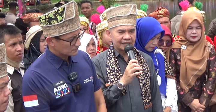 Bupati Adirozal Dampingi Kunjungan Menparekraf Sandiaga Uno di Pentagen