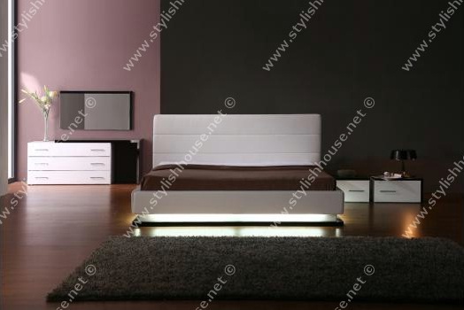 modern bedroom furniture set with under bed Lights