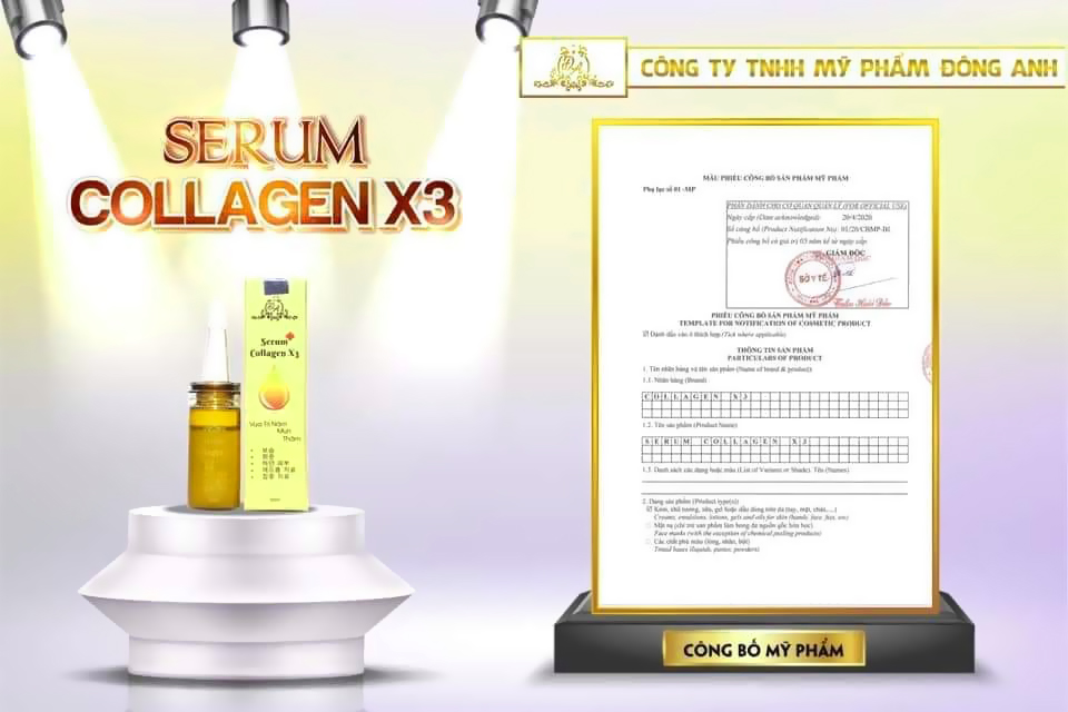 Giấy phép Serum Face Collagen X3