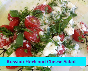 Russian style cheese salad
