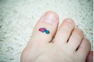 Female Foot Heart Tattoos Picture 1