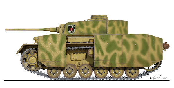 German Pz Kpfw III Ausf M Kursk 1943 illustration by Vincent Wai