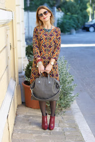 vintage print dress, firmoo sunglasses, Givenchy Nightingale bag, Fashion and Cookies, fashion blogger