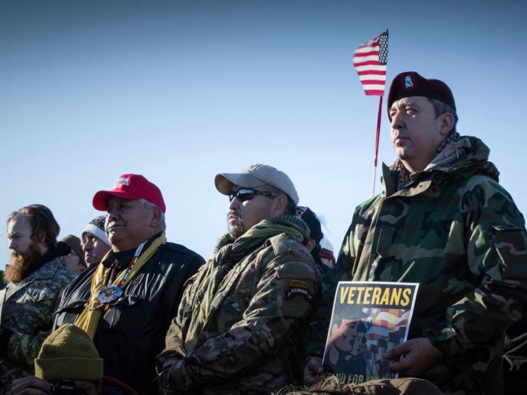 Veterans Return To Standing Rock To Act As Human Shields Against Police