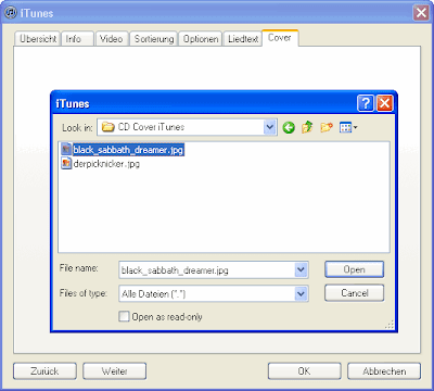 itunes cover ändern