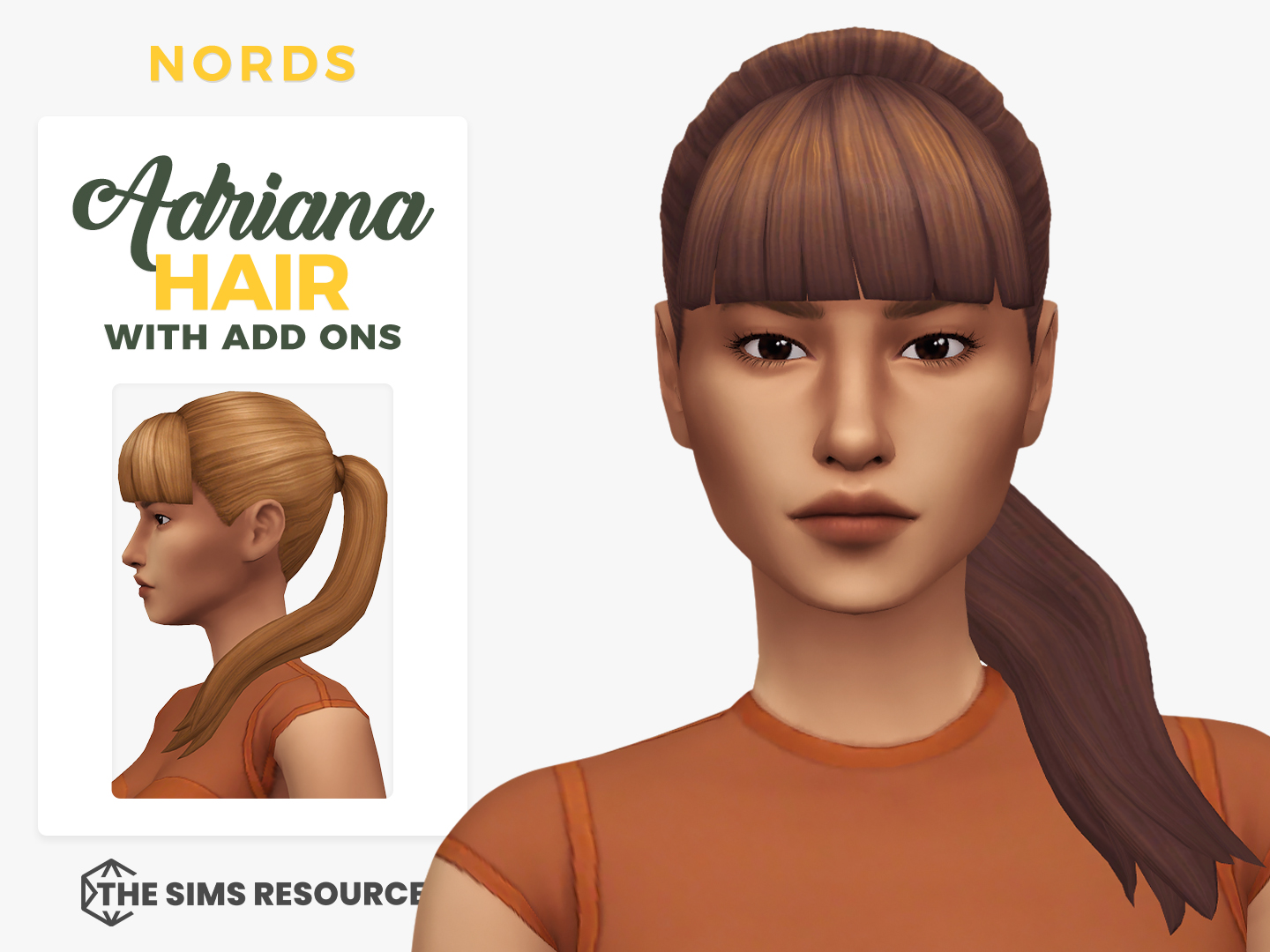 Adriana Sims 4 CC Hair