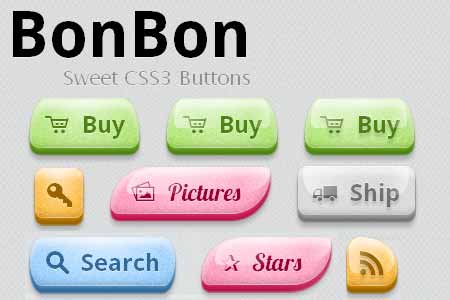 BonBon-Sweet CSS3 Buttons