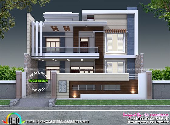 35 x 60 Decorative style contemporary home Kerala home 