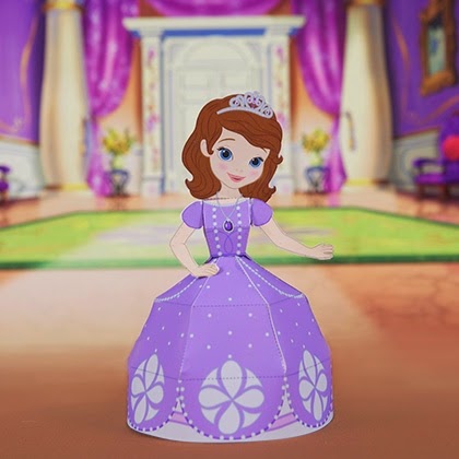 Juguetes de papel. Princesa Sofía de papel 3D.