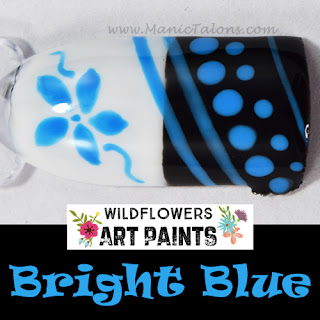 Wildflowers Nail Art Paint Bright Blue
