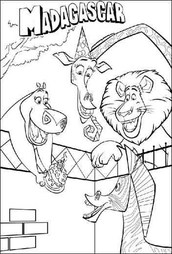 Desenho para colorir Madagascar