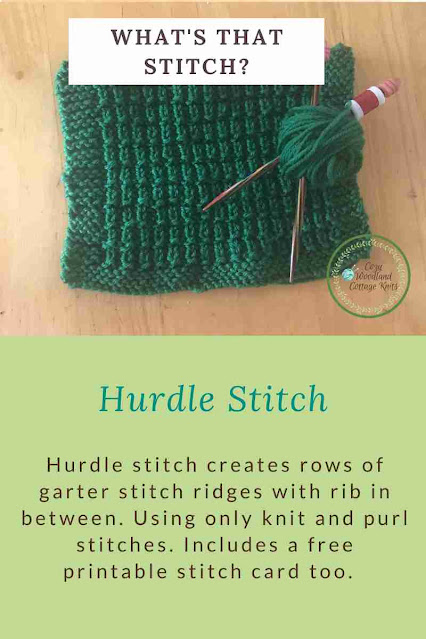 picture of  how to do hurdle stitch in knitting