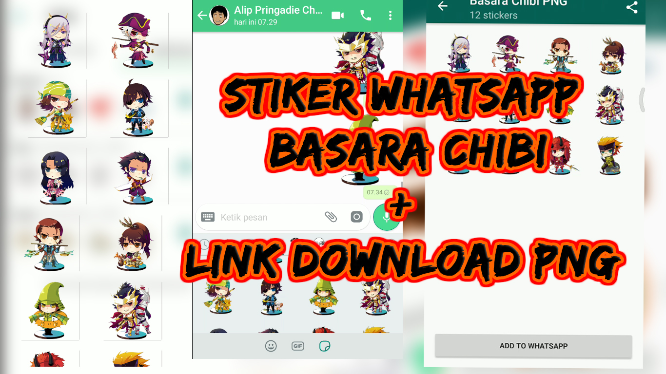 Download Png Stiker Whatsapp Anime Basara Chibi