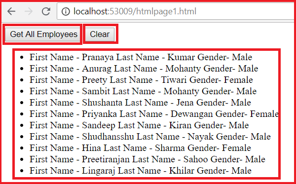 Consuming ASP.NET Web API Service From jQuery