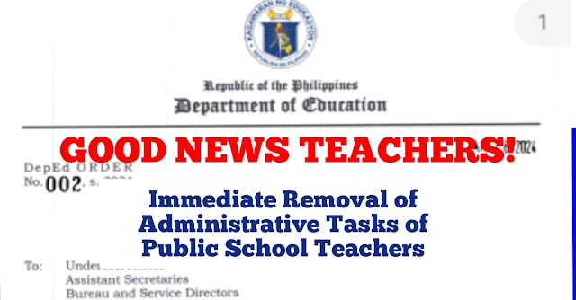 Immediate Removal of Administrative Tasks of Public School Teachers