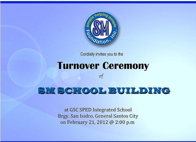 Life Cycle Back To Back School Building Turnover Of Sm Prime Sm Foundation And o In Gensan