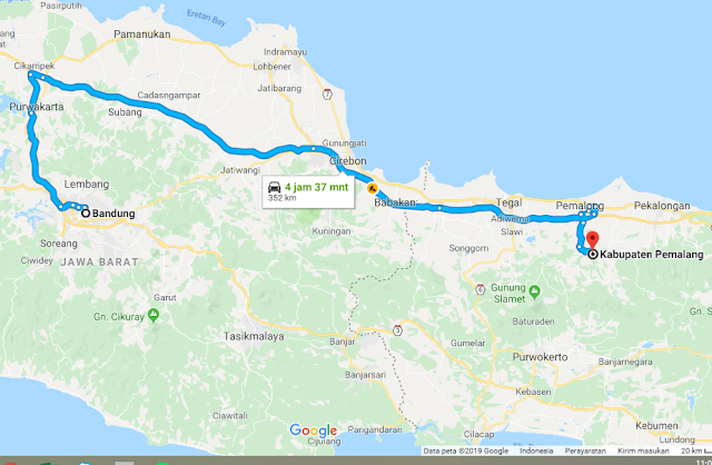 Rute Pemalang Bandung