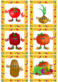 English learning flashcards - topic vegetables