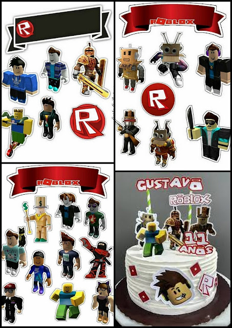 Roblox: Toppers para Tartas, Tortas, Pasteles, Bizcochos o Cakes para Imprimir Gratis.