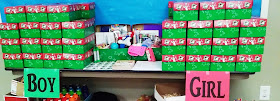 Operation Christmas Child shoebox packing party
