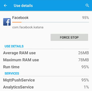 Facebook RAM usage report