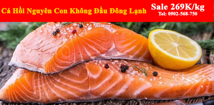 Cá Hồi Nguyên Con Không Đầu Đông Lạnh