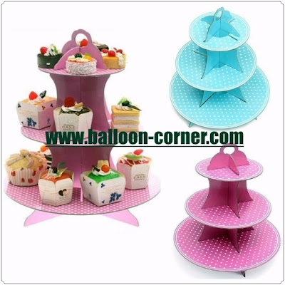 3 Tier Cake Stand Motif Polkadot