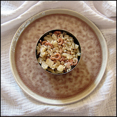 Hors table de Pauline -  Risotto de chou-fleur aux crevettes grises.