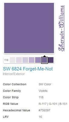 Sherwin-Williams SW6824 Forget-Me-Not Paint Color