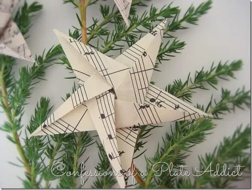 CONFESSIONS OF A PLATE ADDICT Sheet Music Origami Stars