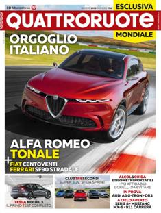 Quattroruote 768 - Agosto 2019 | ISSN 0035-5917 | TRUE PDF | Mensile | Motori | Prove su Strada | Automobili | Listino Prezzi
Quattroruote è una rivista mensile italiana di automobilismo, fondata dall'imprenditore marchigiano Gianni Mazzocchi nel febbraio 1956, con l'obiettivo di creare una rivista per il «guidatore medio», ben presto divenuta la più venduta in Italia nel suo genere. Negli anni ha esteso la sua diffusione, stringendo accordi con diverse testate internazionali, in nazioni quali Russia, Cina, Romania e nel 2007 in Inghilterra, inaugurando una partnership con Top Gear.