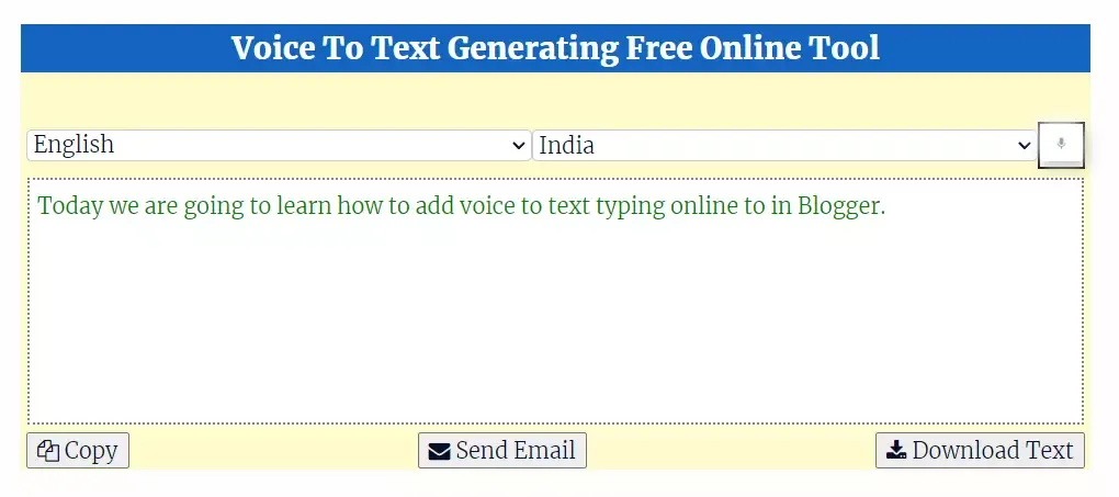 Voice to Text Online Tool