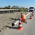 Afwatering brug Nieuwklap in stoeprand van gerecycled plastic