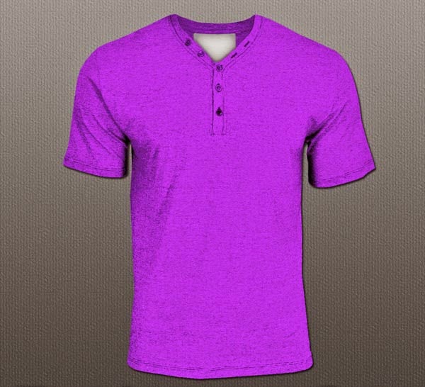 Fashion Button V-Neck PSD