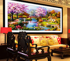 Lukisan Seni Pemandangan Indah Rumah Impian Rp137.000 WS-008