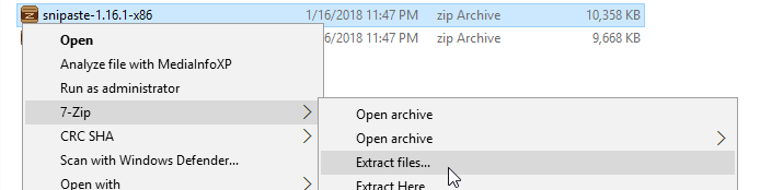 Extract package