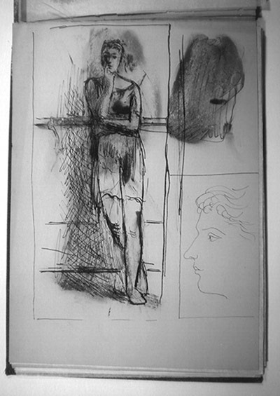 Drawing-by-Picasso-on-a-n Drawing-by-Picasso-on-a-n
